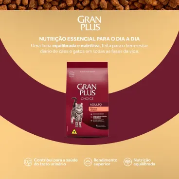 Racao GranPlus Choice Gatos Adultos Frango e Carne 3